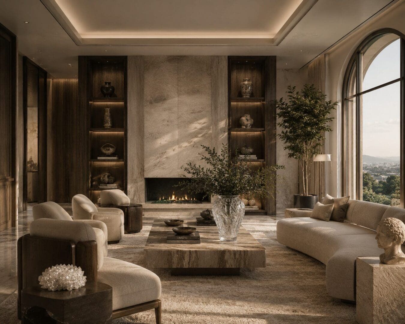 Beverly Hills Luxury Interiors — Serene Living Room